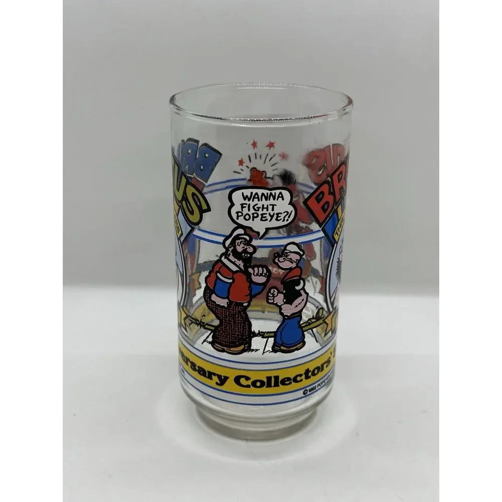 Vintage 1982 Popeye Brutus & Swee’Pea Thru the Years Glasses + Bonus Swee’Pea